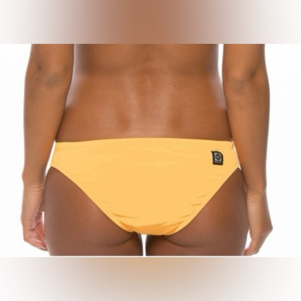 Jolyn Andy Bikini Bottom - Yellow w/ Blue & White Floral - Picture 4 of 8